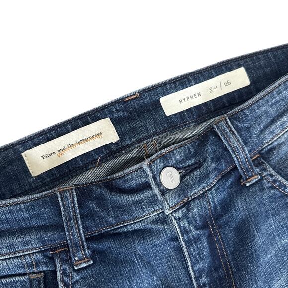 NWT Womens 26 Crop Anthropologie Pilcro Hyphen Boy Fit Embroidered Floral Jeans - Picture 2 of 8